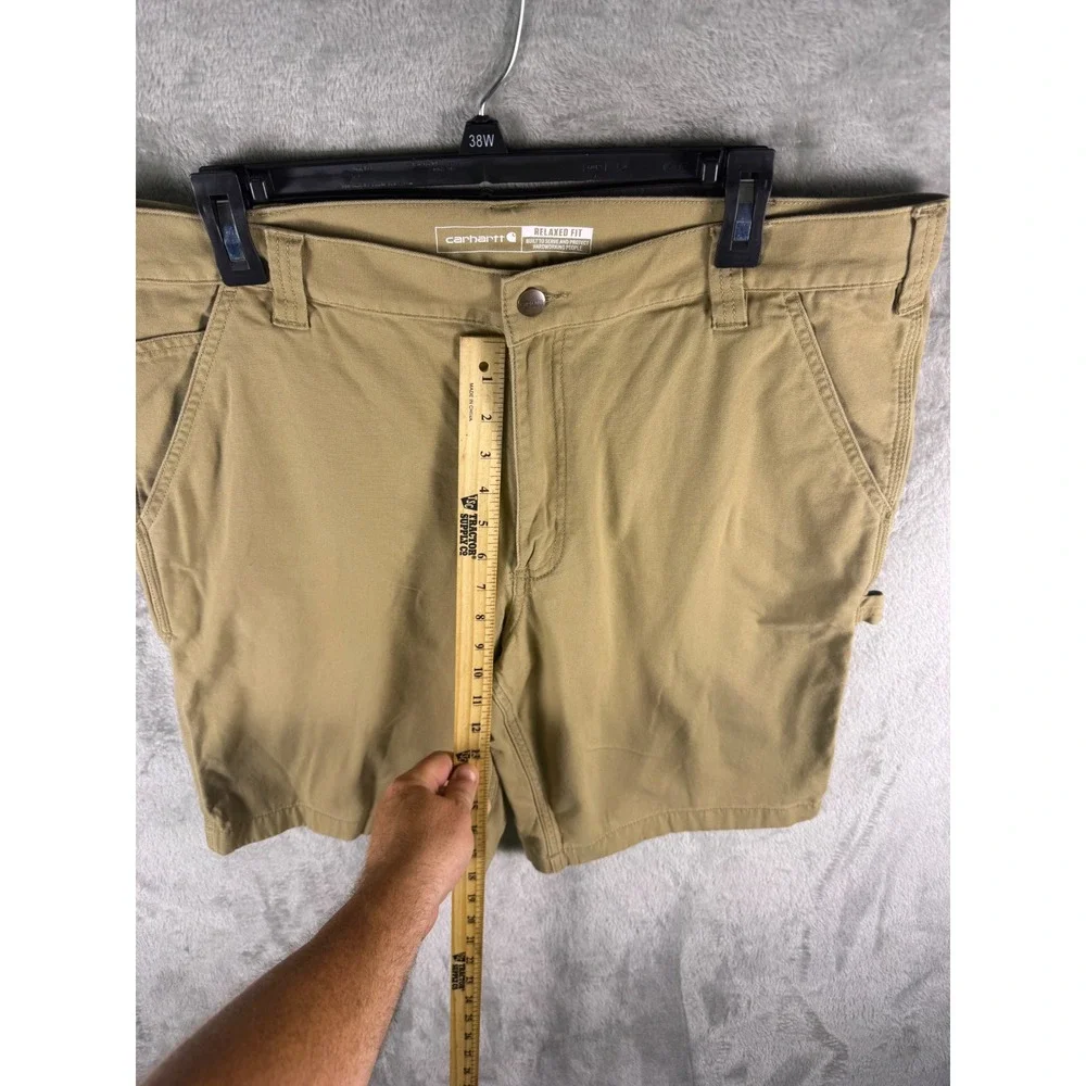 Carhartt Rugged Flex Relaxed Fit Canvas Utility Work Shorts Tan BS3652-M 38x11